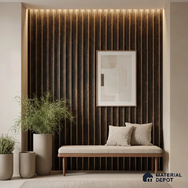 Black Marble Look PN 05102 9 ft x 6.6 inch Charcoal Panel - 12 mm | Suitable for Feature Wall, TV Unit & Living Room | Width is Subjected to 5% Variation