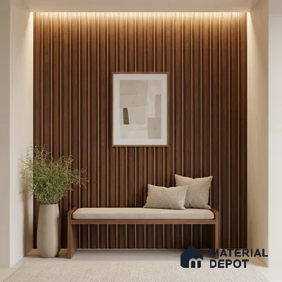 Wooden Look PN 05655 9.5 ft x 4.9 inch Charcoal Panel - 11 mm | Suitable for Feature Wall, TV Unit & Living Room | Width is Subjected to 5% Variation