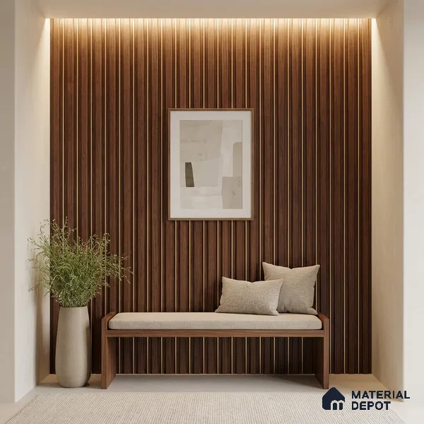 Wooden Look PN 05655 9.5 ft x 4.9 inch Charcoal Panel - 11 mm | Suitable for Feature Wall, TV Unit & Living Room | Width is Subjected to 5% Variation