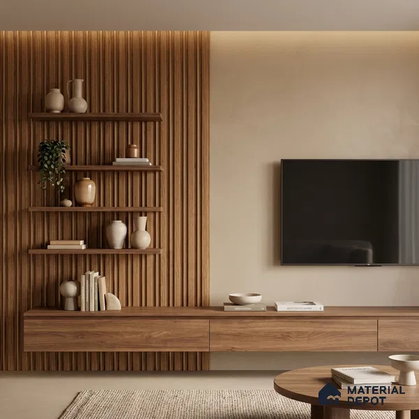 Wooden Look PN 05656 9.5 ft x 4.9 inch Charcoal Panel - 11 mm | Suitable for Feature Wall, TV Unit & Living Room | Width is Subjected to 5% Variation