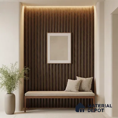 Wooden Look PN 05752 9.5 ft x 7.8 inch Charcoal Panel - 12 mm | Suitable for Feature Wall, TV Unit & Living Room | Width is Subjected to 5% Variation