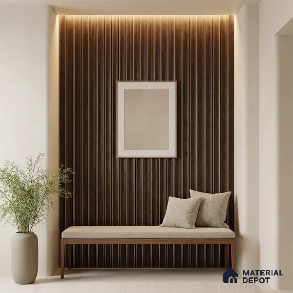 Wooden Look PN 05752 9.5 ft x 7.8 inch Charcoal Panel - 12 mm | Suitable for Feature Wall, TV Unit & Living Room | Width is Subjected to 5% Variation