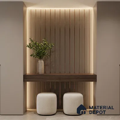 Grey Metallic Look PN 05780 9.5 ft x 7.8 inch Charcoal Panel - 12 mm | Suitable for Feature Wall, TV Unit & Living Room | Width is Subjected to 5% Variation