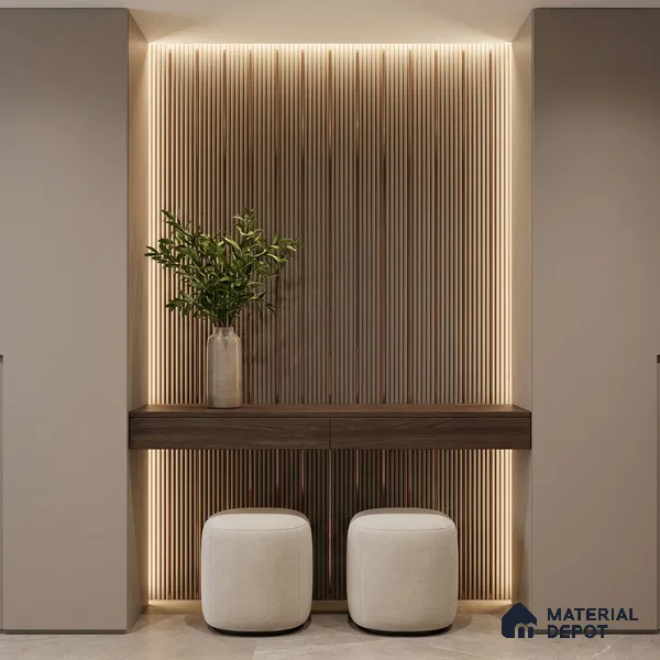 Grey Metallic Look PN 05780 9.5 ft x 7.8 inch Charcoal Panel - 12 mm | Suitable for Feature Wall, TV Unit & Living Room | Width is Subjected to 5% Variation