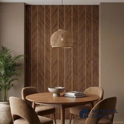 Wooden Look PN 05782 9.5 ft x 7.8 inch Charcoal Panel - 12 mm | Suitable for Feature Wall, TV Unit & Living Room | Width is Subjected to 5% Variation