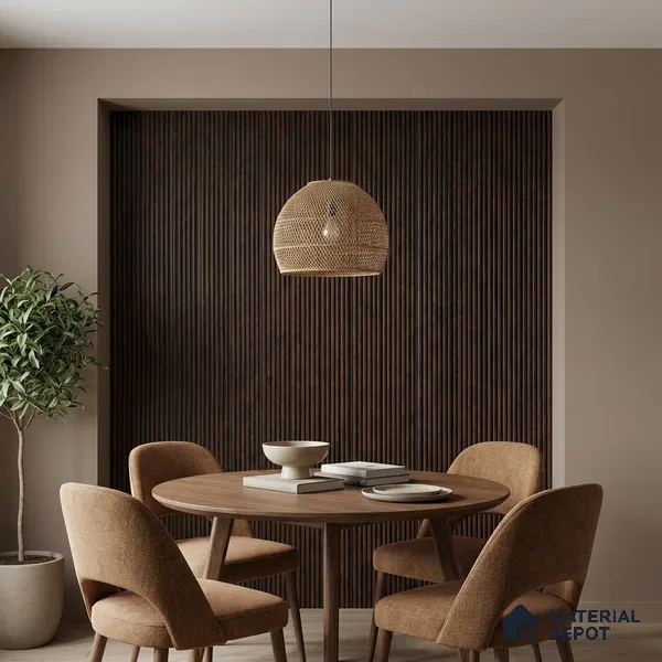 Wooden Look PN 05785 9.5 ft x 7.8 inch Charcoal Panel - 12 mm | Suitable for Feature Wall, TV Unit & Living Room | Width is Subjected to 5% Variation