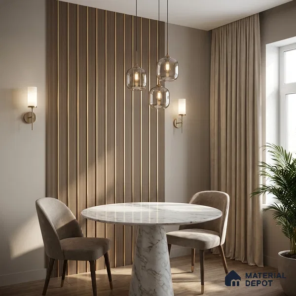 Wooden Look PN 05786 9.5 ft x 7.8 inch Charcoal Panel - 12 mm | Suitable for Feature Wall, TV Unit & Living Room | Width is Subjected to 5% Variation