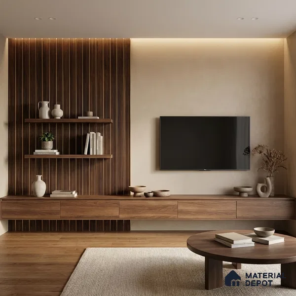 Wooden Look PN 05790 9.5 ft x 7.8 inch Charcoal Panel - 12 mm | Suitable for Feature Wall, TV Unit & Living Room | Width is Subjected to 5% Variation