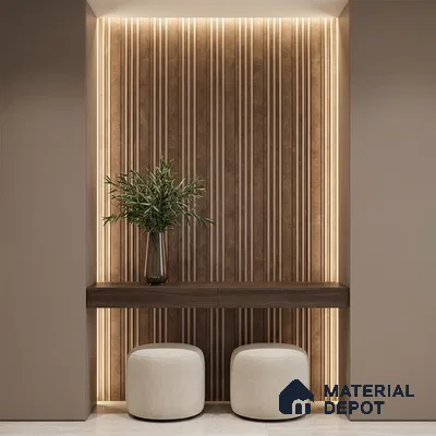 Wooden Look PN 06033 8 ft x 4.9 inch Charcoal Panel - 12 mm | Suitable for Feature Wall, TV Unit & Living Room | Width is Subjected to 5% Variation