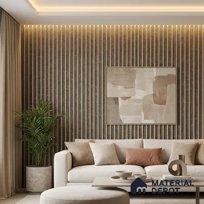 Grey Marble Look PN 06109 9.5 ft x 7.8 inch Charcoal Panel - 12 mm | Suitable for Feature Wall, TV Unit & Living Room | Width is Subjected to 5% Variation