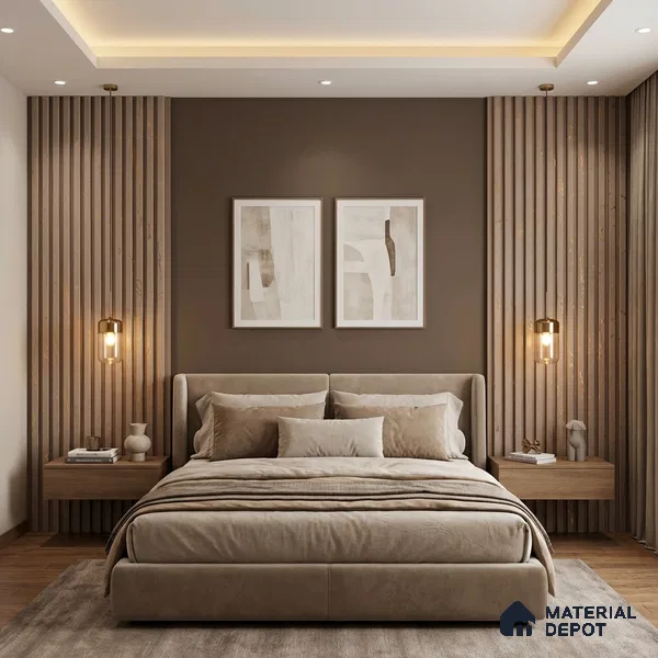 Beige Marble Look PN 06155 9.5 ft x 7.8 inch Charcoal Panel - 12 mm | Suitable for Feature Wall, TV Unit & Living Room | Width is Subjected to 5% Variation