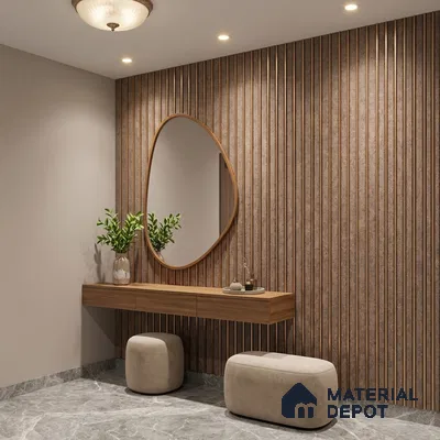 Brown Marble Look PN 06160 9.5 ft x 7.8 inch Charcoal Panel - 12 mm | Suitable for Feature Wall, TV Unit & Living Room | Width is Subjected to 5% Variation