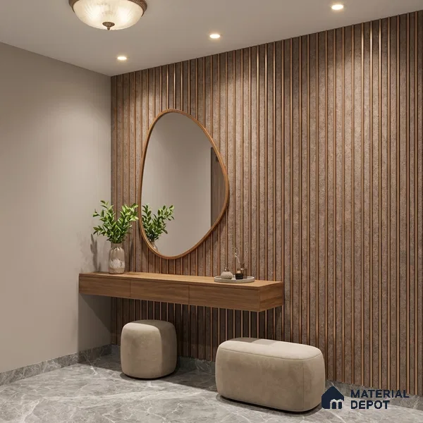 Brown Marble Look PN 06160 9.5 ft x 7.8 inch Charcoal Panel - 12 mm | Suitable for Feature Wall, TV Unit & Living Room | Width is Subjected to 5% Variation