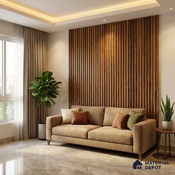 Wooden Look PN 06163 9.5 ft x 7.8 inch Charcoal Panel - 12 mm | Suitable for Feature Wall, TV Unit & Living Room | Width is Subjected to 5% Variation