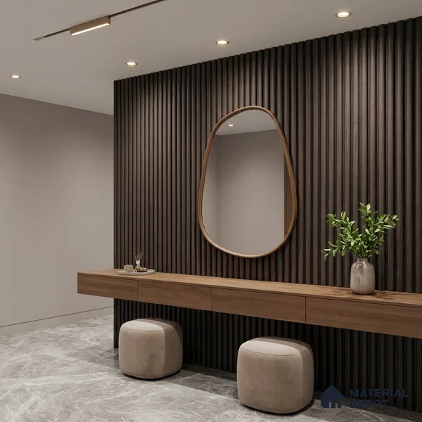 Wooden Look PN 06164 9.5 ft x 7.8 inch Charcoal Panel - 12 mm | Suitable for Feature Wall, TV Unit & Living Room | Width is Subjected to 5% Variation