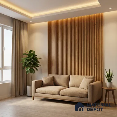 Wooden Look PN 06169 9.5 ft x 7.8 inch Charcoal Panel - 12 mm | Suitable for Feature Wall, TV Unit & Living Room | Width is Subjected to 5% Variation