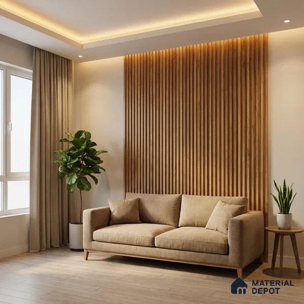 Wooden Look PN 06169 9.5 ft x 7.8 inch Charcoal Panel - 12 mm | Suitable for Feature Wall, TV Unit & Living Room | Width is Subjected to 5% Variation