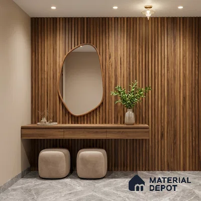 Wooden Look PN 06170 9.5 ft x 7.8 inch Charcoal Panel - 12 mm | Suitable for Feature Wall, TV Unit & Living Room | Width is Subjected to 5% Variation