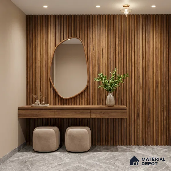 Wooden Look PN 06170 9.5 ft x 7.8 inch Charcoal Panel - 12 mm | Suitable for Feature Wall, TV Unit & Living Room | Width is Subjected to 5% Variation