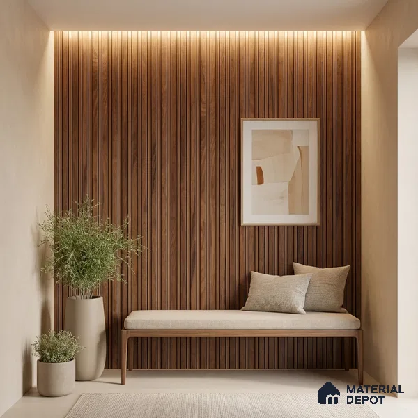 Wooden Look PN 06172 9.5 ft x 7.8 inch Charcoal Panel - 12 mm | Suitable for Feature Wall, TV Unit & Living Room | Width is Subjected to 5% Variation