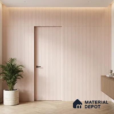 Cream Plain Colour Look PN 06220 9.5 ft x 4.7 inch Charcoal Panel - 12 mm | Suitable for Feature Wall, TV Unit & Living Room | Width is Subjected to 5% Variation