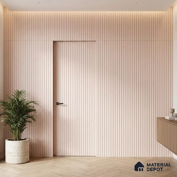 Cream Plain Colour Look PN 06220 9.5 ft x 4.7 inch Charcoal Panel - 12 mm | Suitable for Feature Wall, TV Unit & Living Room | Width is Subjected to 5% Variation