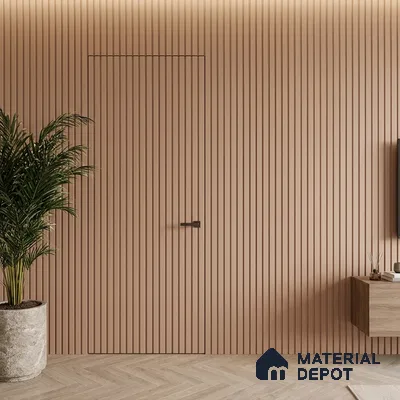 Beige Plain Colour Look PN 06221 9.5 ft x 4.7 inch Charcoal Panel - 12 mm | Suitable for Feature Wall, TV Unit & Living Room | Width is Subjected to 5% Variation
