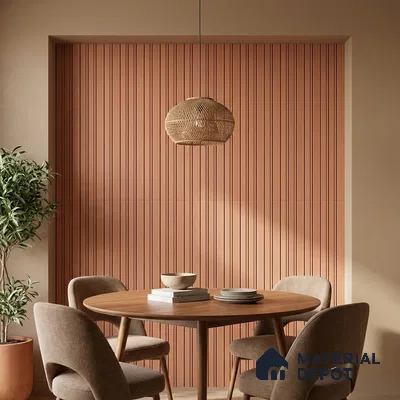 Orange Plain Colour Look PN 06222 9.5 ft x 4.7 inch Charcoal Panel - 12 mm | Suitable for Feature Wall, TV Unit & Living Room | Width is Subjected to 5% Variation