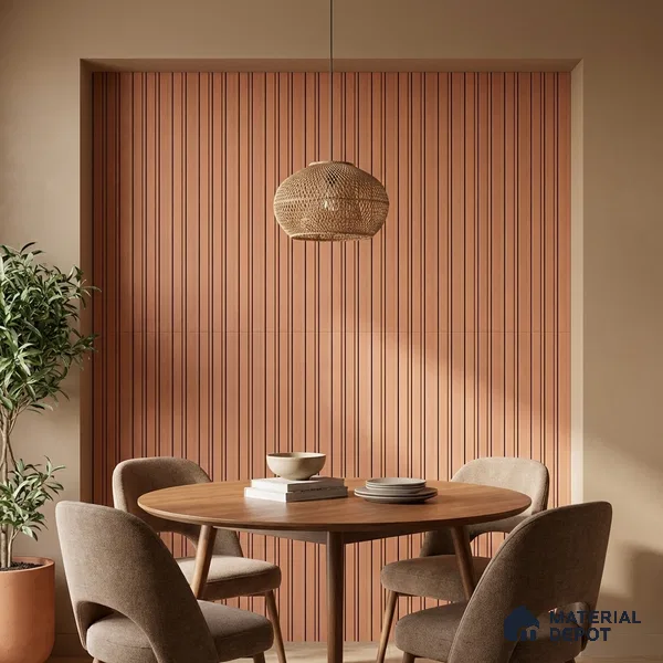 Orange Plain Colour Look PN 06222 9.5 ft x 4.7 inch Charcoal Panel - 12 mm | Suitable for Feature Wall, TV Unit & Living Room | Width is Subjected to 5% Variation