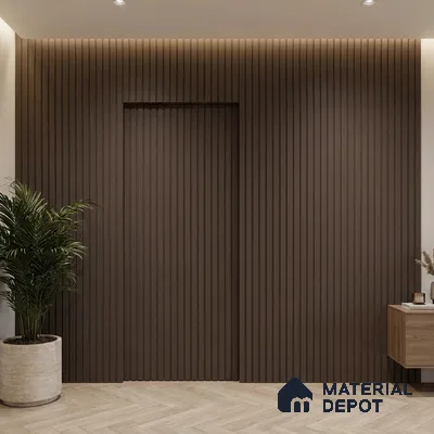 Brown Plain Colour Look PN 06224 9.5 ft x 4.7 inch Charcoal Panel - 12 mm | Suitable for Feature Wall, TV Unit & Living Room | Width is Subjected to 5% Variation