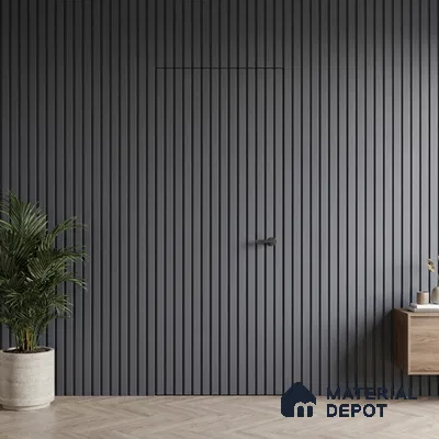 Grey Plain Colour Look PN 06230 9.5 ft x 4.7 inch Charcoal Panel - 12 mm | Suitable for Feature Wall, TV Unit & Living Room | Width is Subjected to 5% Variation