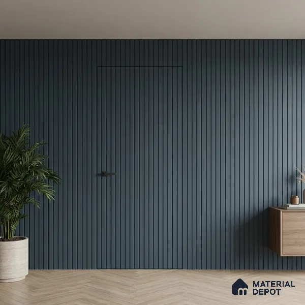 Grey Plain Colour Look PN 06231 9.5 ft x 4.7 inch Charcoal Panel - 12 mm | Suitable for Feature Wall, TV Unit & Living Room | Width is Subjected to 5% Variation