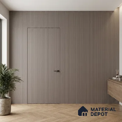 Beige Plain Colour Look PN 06233 9.5 ft x 4.7 inch Charcoal Panel - 12 mm | Suitable for Feature Wall, TV Unit & Living Room | Width is Subjected to 5% Variation