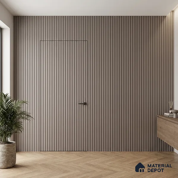 Beige Plain Colour Look PN 06233 9.5 ft x 4.7 inch Charcoal Panel - 12 mm | Suitable for Feature Wall, TV Unit & Living Room | Width is Subjected to 5% Variation