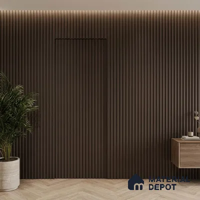 Brown Plain Colour Look PN 06234 9.5 ft x 4.7 inch Charcoal Panel - 12 mm | Suitable for Feature Wall, TV Unit & Living Room | Width is Subjected to 5% Variation