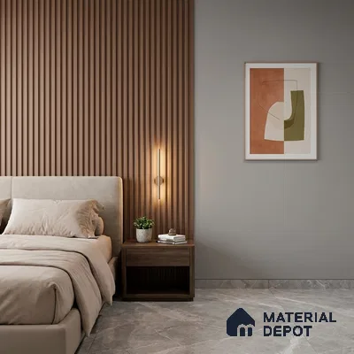 Brown Plain Colour Look PN 06240 9.5 ft x 4.7 inch Charcoal Panel - 12 mm | Suitable for Feature Wall, TV Unit & Living Room | Width is Subjected to 5% Variation