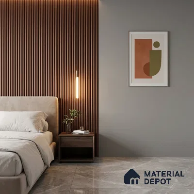 Brown Metallic Look PN 06250 9.5 ft x 4.7 inch Charcoal Panel - 12 mm | Suitable for Feature Wall, TV Unit & Living Room | Width is Subjected to 5% Variation