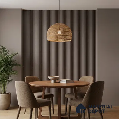 Grey Plain Colour Look PN 06263 9.5 ft x 4.7 inch Charcoal Panel - 12 mm | Suitable for Feature Wall, TV Unit & Living Room | Width is Subjected to 5% Variation