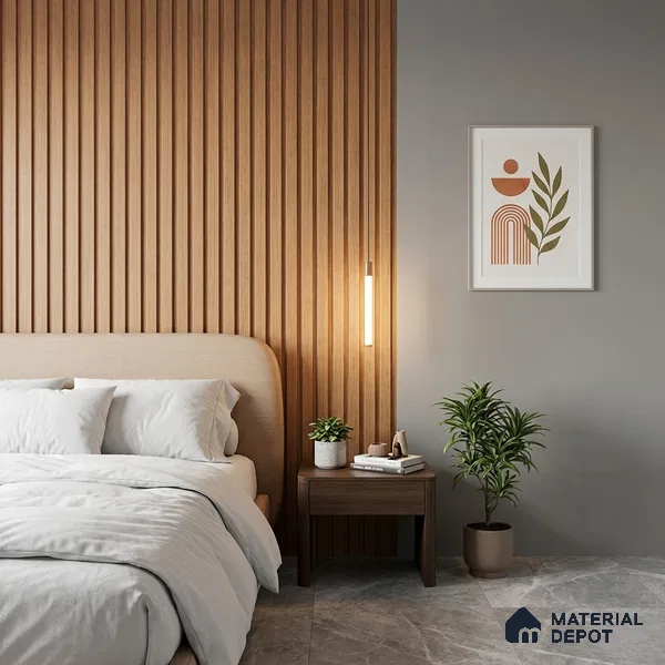 Wooden Look PN 06268 9.5 ft x 4.7 inch Charcoal Panel - 12 mm | Suitable for Feature Wall, TV Unit & Living Room | Width is Subjected to 5% Variation