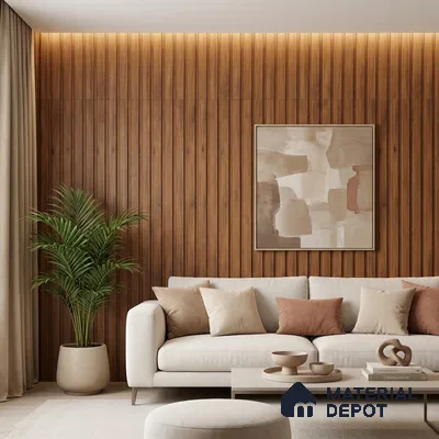 Wooden Look PN 06271 9.5 ft x 4.7 inch Charcoal Panel - 12 mm | Suitable for Feature Wall, TV Unit & Living Room | Width is Subjected to 5% Variation