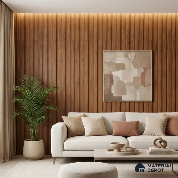 Wooden Look PN 06271 9.5 ft x 4.7 inch Charcoal Panel - 12 mm | Suitable for Feature Wall, TV Unit & Living Room | Width is Subjected to 5% Variation