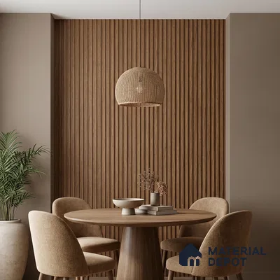 Wooden Look PN 06274 B 9.5 ft x 4.7 inch Charcoal Panel - 12 mm | Suitable for Feature Wall, TV Unit & Living Room | Width is Subjected to 5% Variation