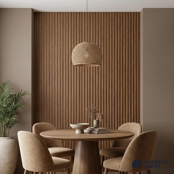 Wooden Look PN 06274 B 9.5 ft x 4.7 inch Charcoal Panel - 12 mm | Suitable for Feature Wall, TV Unit & Living Room | Width is Subjected to 5% Variation