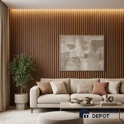Wooden Look PN 06276 9.5 ft x 4.7 inch Charcoal Panel - 12 mm | Suitable for Feature Wall, TV Unit & Living Room | Width is Subjected to 5% Variation