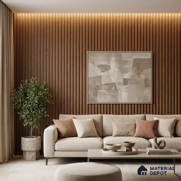 Wooden Look PN 06276 9.5 ft x 4.7 inch Charcoal Panel - 12 mm | Suitable for Feature Wall, TV Unit & Living Room | Width is Subjected to 5% Variation