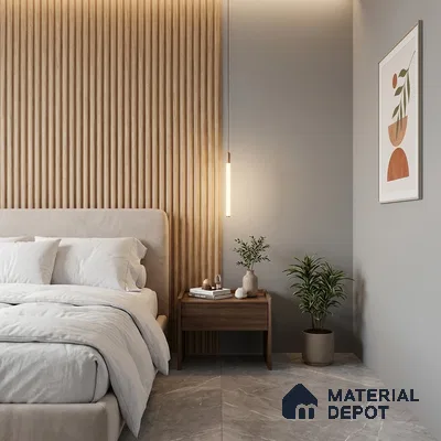 Wooden Look PN 06280 B 9.5 ft x 4.7 inch Charcoal Panel - 12 mm | Suitable for Feature Wall, TV Unit & Living Room | Width is Subjected to 5% Variation