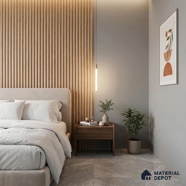 Wooden Look PN 06280 B 9.5 ft x 4.7 inch Charcoal Panel - 12 mm | Suitable for Feature Wall, TV Unit & Living Room | Width is Subjected to 5% Variation