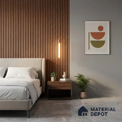 Wooden Look PN 06281 9.5 ft x 4.7 inch Charcoal Panel - 12 mm | Suitable for Feature Wall, TV Unit & Living Room | Width is Subjected to 5% Variation