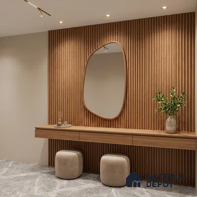 Wooden Look PN 06282 9.5 ft x 4.7 inch Charcoal Panel - 12 mm | Suitable for Feature Wall, TV Unit & Living Room | Width is Subjected to 5% Variation