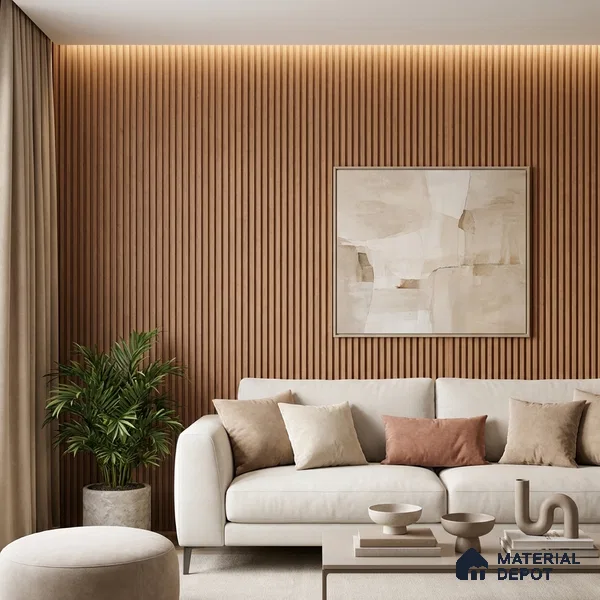 Wooden Look PN 06288 9.5 ft x 4.7 inch Charcoal Panel - 12 mm | Suitable for Feature Wall, TV Unit & Living Room | Width is Subjected to 5% Variation